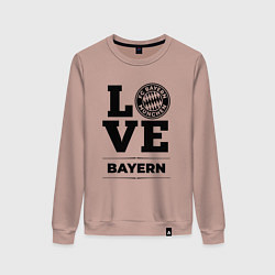 Свитшот хлопковый женский Bayern Love Классика, цвет: пыльно-розовый
