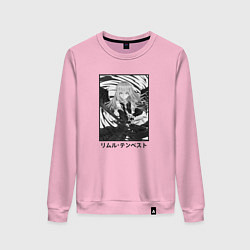 Свитшот хлопковый женский Римуру ЧБ, цвет: светло-розовый