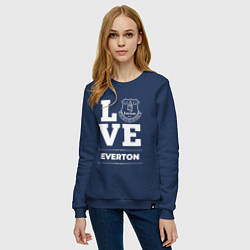 Свитшот хлопковый женский Everton Love Classic, цвет: тёмно-синий — фото 2