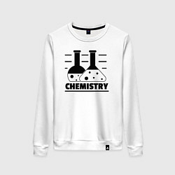 Свитшот хлопковый женский CHEMISTRY химия, цвет: белый