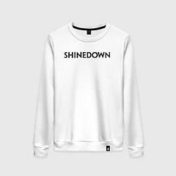 Свитшот хлопковый женский Shinedown лого, цвет: белый