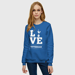 Свитшот хлопковый женский Tottenham Love Classic, цвет: синий — фото 2