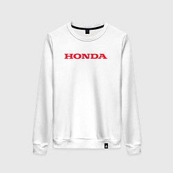 Свитшот хлопковый женский HONDA ХОНДА LOGO спина, цвет: белый
