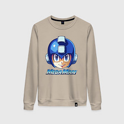 Свитшот хлопковый женский Mega Man - Rockman, цвет: миндальный