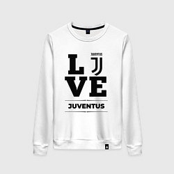 Свитшот хлопковый женский Juventus Love Классика, цвет: белый