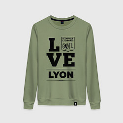 Свитшот хлопковый женский Lyon Love Классика, цвет: авокадо