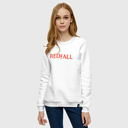 Свитшот хлопковый женский Redfall logo, цвет: белый — фото 2