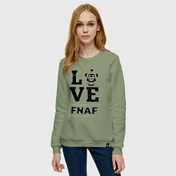 Свитшот хлопковый женский FNAF Love Classic, цвет: авокадо — фото 2