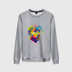Свитшот хлопковый женский 2PAC Style, цвет: меланж