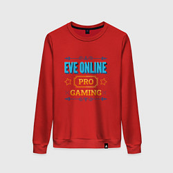 Свитшот хлопковый женский Игра EVE Online PRO Gaming, цвет: красный