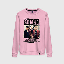 Свитшот хлопковый женский SUM 41 PIECES, цвет: светло-розовый