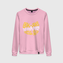 Свитшот хлопковый женский CREAM Wu-Tang, цвет: светло-розовый