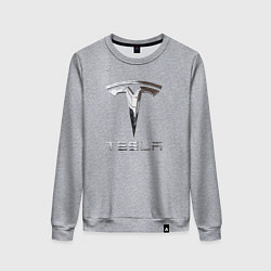 Женский свитшот Tesla Logo Тесла Логотип