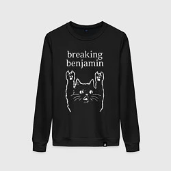 Женский свитшот Breaking Benjamin Рок кот