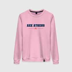 Свитшот хлопковый женский AEK Athens FC Classic, цвет: светло-розовый