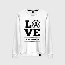 Свитшот хлопковый женский Volkswagen Love Classic, цвет: белый