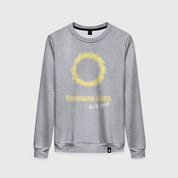 Свитшот хлопковый женский Тысяча сынов хаос винтаж лого, цвет: меланж