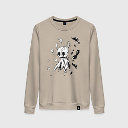 Свитшот хлопковый женский Hollow Knight game, цвет: миндальный