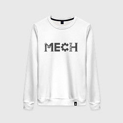 Свитшот хлопковый женский ДЛЯ МЕХАНИКА, цвет: белый