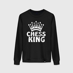 Свитшот хлопковый женский Chess King, цвет: черный