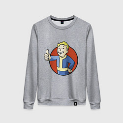 Свитшот хлопковый женский Vault boy like, цвет: меланж