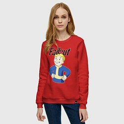 Свитшот хлопковый женский Fallout blondie boy, цвет: красный — фото 2
