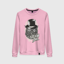 Свитшот хлопковый женский Steam owl, цвет: светло-розовый