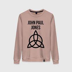 Свитшот хлопковый женский John Paul Jones - Led Zeppelin - legend, цвет: пыльно-розовый