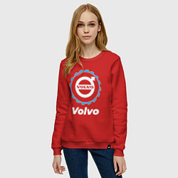 Свитшот хлопковый женский Volvo в стиле Top Gear, цвет: красный — фото 2