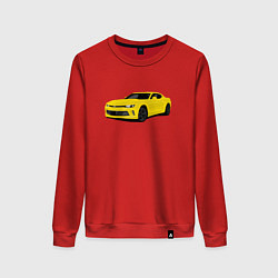 Свитшот хлопковый женский Chevrolet Camaro American Car, цвет: красный