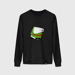Свитшот хлопковый женский Booba Pepe, цвет: черный