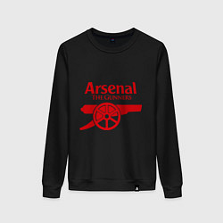 Свитшот хлопковый женский Arsenal: The gunners, цвет: черный
