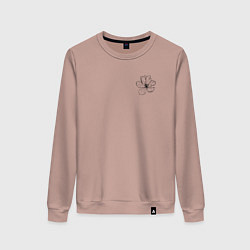 Свитшот хлопковый женский Hibiscus, цвет: пыльно-розовый