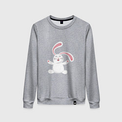 Свитшот хлопковый женский Happy Rabbit, цвет: меланж