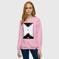 Свитшот хлопковый женский Летящая Джесси, цвет: светло-розовый — фото 2