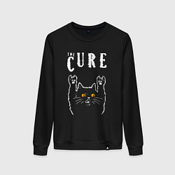 Свитшот хлопковый женский The Cure rock cat, цвет: черный