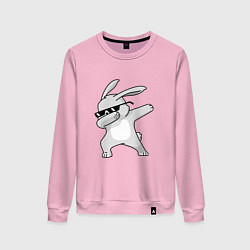 Свитшот хлопковый женский Кролик ДЭБ, цвет: светло-розовый