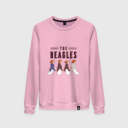 Свитшот хлопковый женский Beagles, цвет: светло-розовый