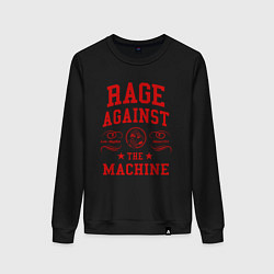 Свитшот хлопковый женский Rage Against the Machine красный, цвет: черный