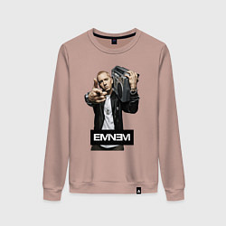 Свитшот хлопковый женский Eminem boombox, цвет: пыльно-розовый