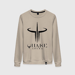 Свитшот хлопковый женский Quake III arena, цвет: миндальный