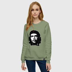 Свитшот хлопковый женский Ernesto Che Guevara, цвет: авокадо — фото 2