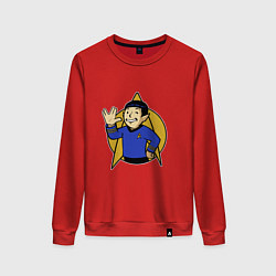 Свитшот хлопковый женский Spoke - vault boy, цвет: красный