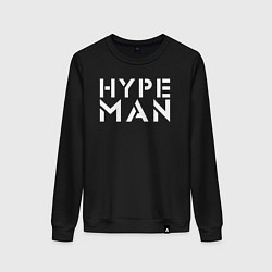 Свитшот хлопковый женский Hype man, цвет: черный