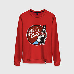 Свитшот хлопковый женский Nuka cola sticker, цвет: красный