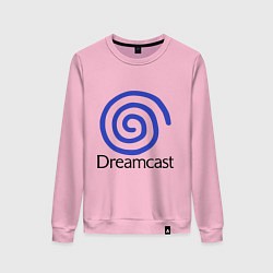 Свитшот хлопковый женский Sega dreamcast, цвет: светло-розовый