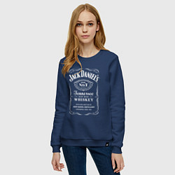 Свитшот хлопковый женский Jack Daniels, цвет: тёмно-синий — фото 2