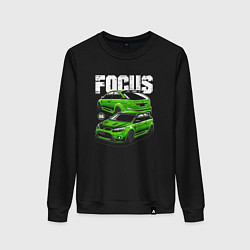 Свитшот хлопковый женский Ford Focus art, цвет: черный
