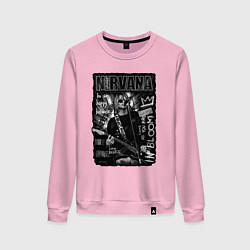 Свитшот хлопковый женский Nirvana grunge 2022, цвет: светло-розовый