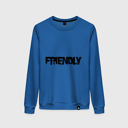 Свитшот хлопковый женский DayZ: Im friendly, цвет: синий